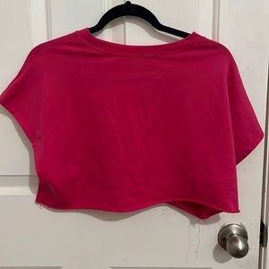 pink crop top